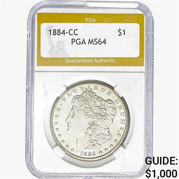 1884-CC Morgan Silver Dollar PGA MS64