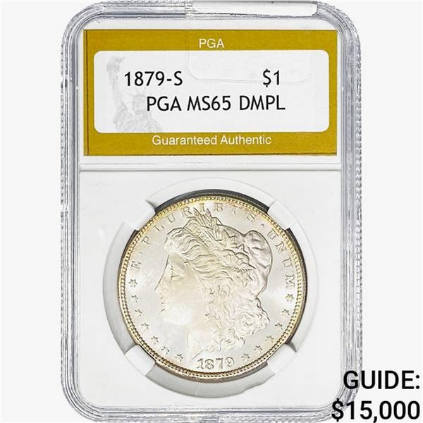 1879-S Morgan Silver Dollar PGA MS65 DMPL
