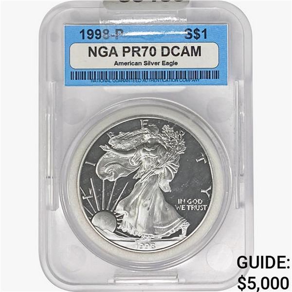 1998 Silver Eagle NGA PR70 DCAM