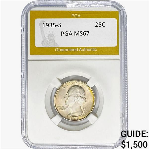 1935-S Washington Silver Quarter PGA MS67