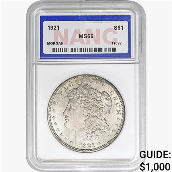 1921 Morgan Silver Dollar NANC MS66