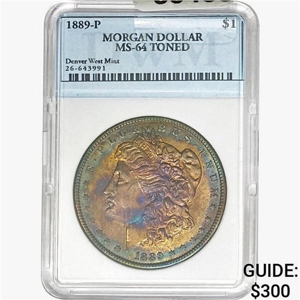 1889 Morgan Silver Dollar DWM MS64 TONED