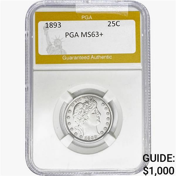 1893 Barber Quarter PGA MS63+