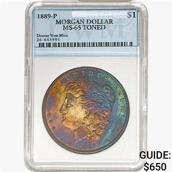 1889 Morgan Silver Dollar DWM MS65 TONED