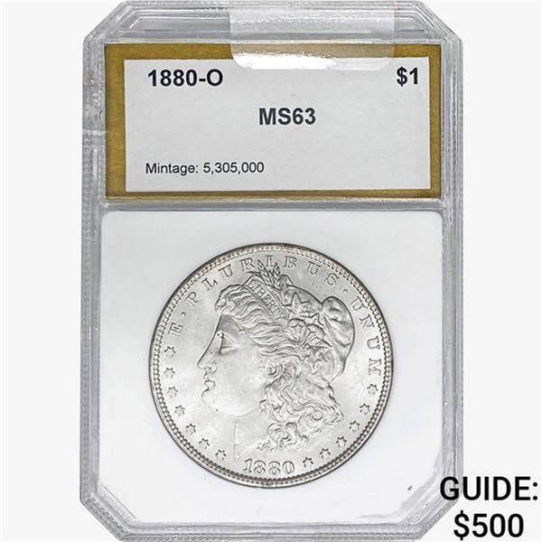 1880-O Morgan Silver Dollar PCI MS63