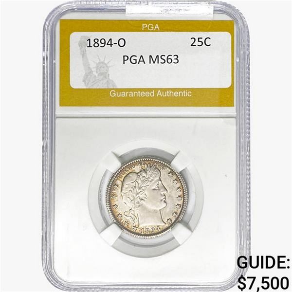 1894-O Barber Quarter PGA MS63