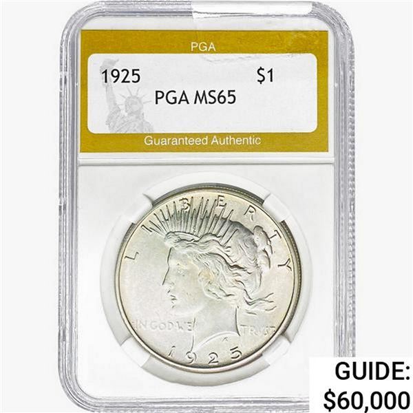 1925-S Silver Peace Dollar PGA MS65