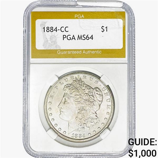 1884-CC Morgan Silver Dollar PGA MS64