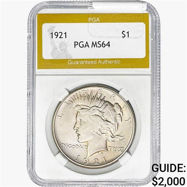1921 Silver Peace Dollar PGA MS64