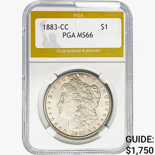 1883-CC Morgan Silver Dollar PGA MS66