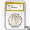 Image 1 : 1882-CC Morgan Silver Dollar PGA MS66