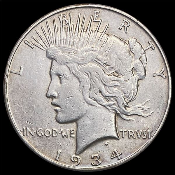 1934-S Silver Peace Dollar CLOSELY UNCIRCULATED