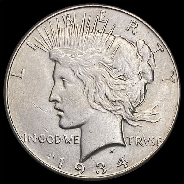1934 Silver Peace Dollar CLOSELY UNCIRCULATED