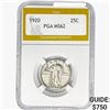 Image 1 : 1920 Standing Liberty Quarter PGA MS62