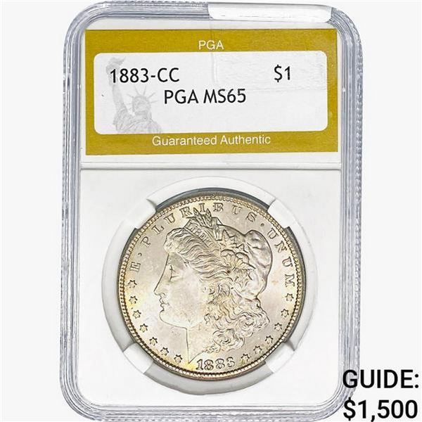 1883-CC Morgan Silver Dollar PGA MS65