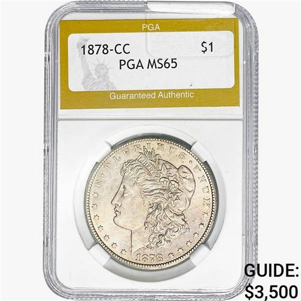 1878-CC Morgan Silver Dollar PGA MS65