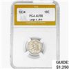 Image 1 : 1834 Capped Bust Dime PGA AU58 Large 4, JR-5