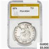 Image 1 : 1876 Silver Trade Dollar PGA MS64