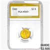 Image 1 : 1900 $2.50 Gold Quarter Eagle PGA MS65+