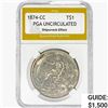 Image 1 : 1874-CC Silver Trade Dollar PGA UNC Shipwreck Effect