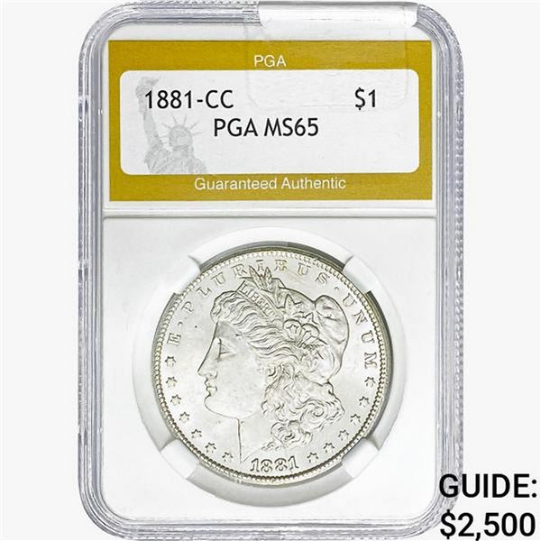 1881-CC Morgan Silver Dollar PGA MS65