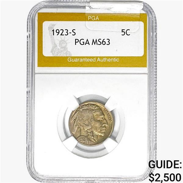 1923-S Buffalo Nickel PGA MS63