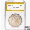 Image 1 : 1880-CC Morgan Silver Dollar PGA MS65