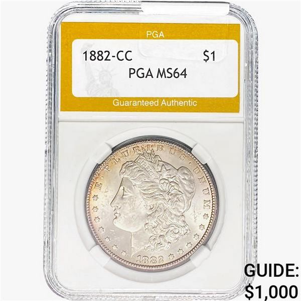 1882-CC Morgan Silver Dollar PGA MS64