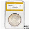 Image 1 : 1882-CC Morgan Silver Dollar PGA MS64