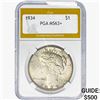 1934 Silver Peace Dollar PGA MS63+