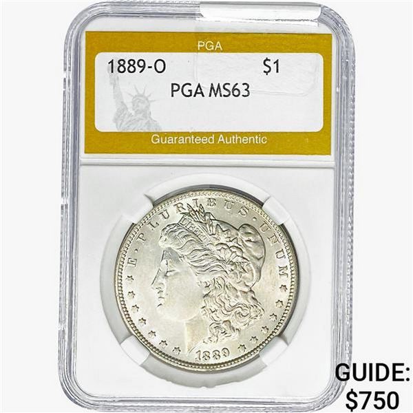 1889-O Morgan Silver Dollar PGA MS63