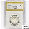 1917-S Standing Liberty Quarter PGA MS64 Ty-1