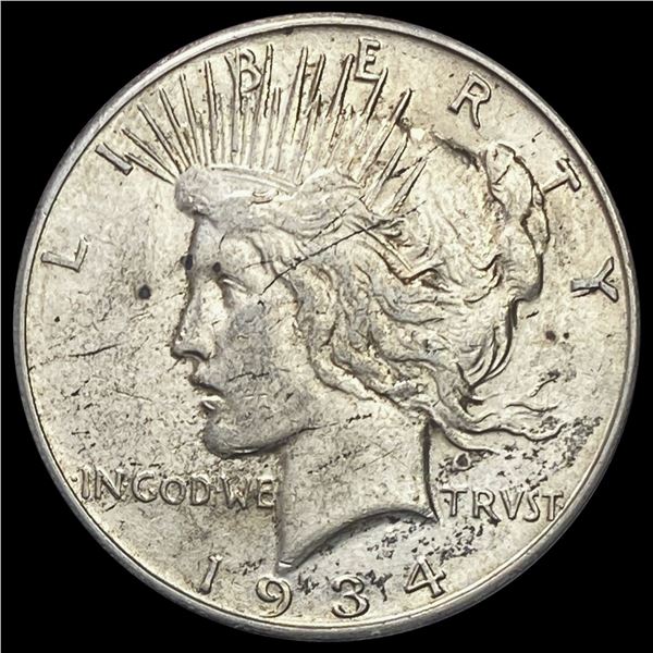 1934-S Silver Peace Dollar CLOSELY UNCIRCULATED