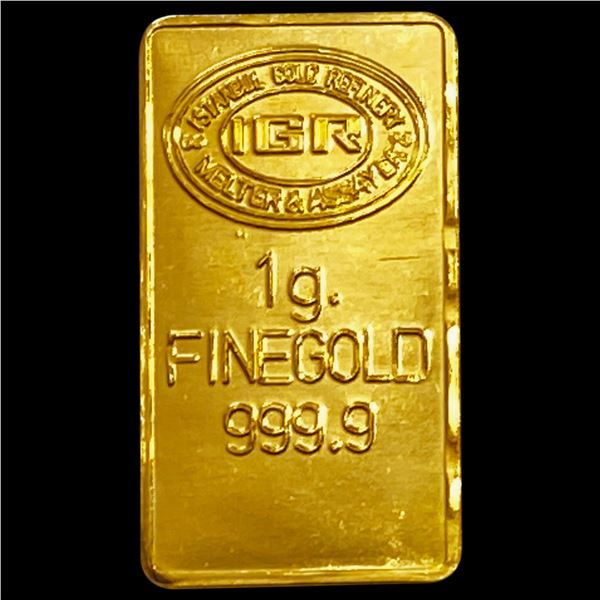 1G GOLD BAR UNCIRCULATED