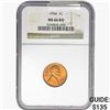 Image 1 : 1954 Wheat Cent NGC MS66 RD