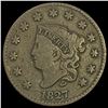 Image 1 : 1827 Coronet Head Large Cent NICELY CIRCULATED