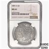 Image 1 : 1891-S Morgan Silver Dollar NGC MS61