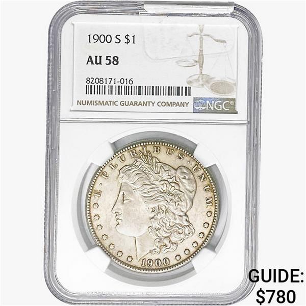 1900-S Morgan Silver Dollar NGC AU58