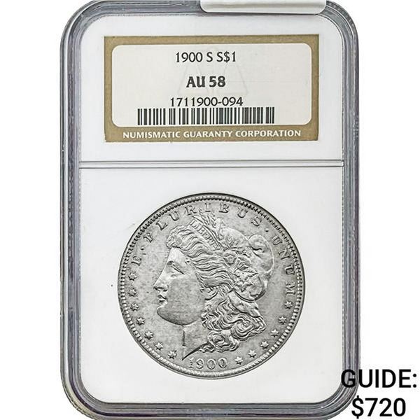 1900-S Morgan Silver Dollar NGC AU58