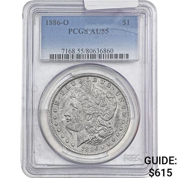 1886-O Morgan Silver Dollar NGC AU55