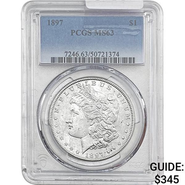 1897 Morgan Silver Dollar PCGS MS63