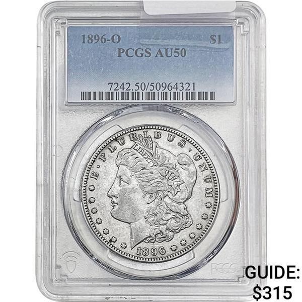 1896-O Morgan Silver Dollar PCGS AU50