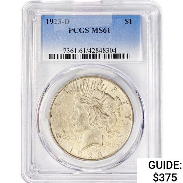 1923-D Silver Peace Dollar PCGS MS61
