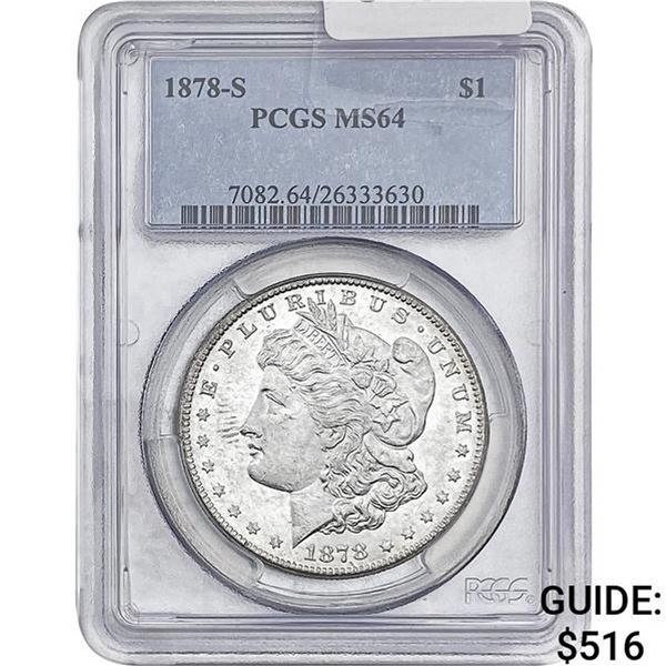 1878-S Morgan Silver Dollar PCGS MS64