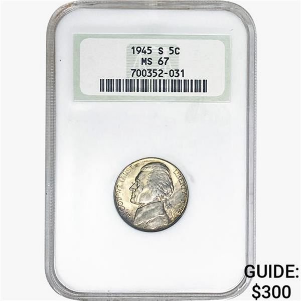 1945-S Jefferson Nickel NGC MS67