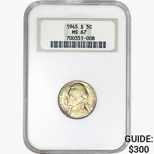 1945-S Jefferson Nickel NGC MS67