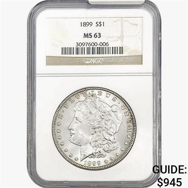 1899 Morgan Silver Dollar NGC MS63