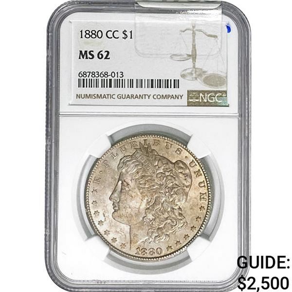 1880-CC Morgan Silver Dollar NGC MS62