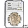 Image 1 : 1880-CC Morgan Silver Dollar NGC MS62