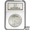 Image 1 : 1926 Silver Peace Dollar NGC MS63